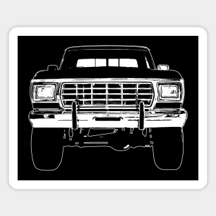 White 1977 F150 Ranger XLT Sketch Art Magnet